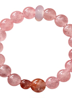 【普陀山正品】粉水晶招桃花手串