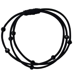 黑色简约头饰运动头绳橡皮筋绑发圈女扎头发绳胶圈皮套头圈仿水晶