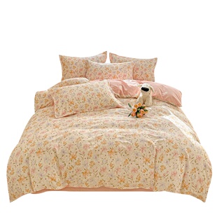 小清新100%全棉被套单件单人1.5米1.8m床双人200x230纯棉斜纹被罩