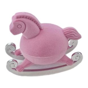 粉色少女心小木马首饰盒戒指耳钉饰品盒情人节礼物求婚道具礼物盒