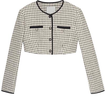 REVAN芮范设计师款高级感粗花呢小香外套RN70105232