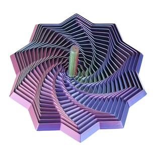 3D打印儿童益智玩具视错觉折叠多边形萝卜塔解压螺旋立体桌面摆件