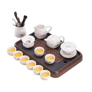 2026新款羊脂玉瓷茶具套装家用会客高档轻奢整套功夫茶具伴手礼品