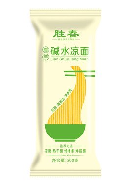 胜春魔芋碱水面500克独立装