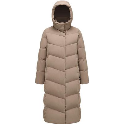 波司登25新款女士长款连帽羽绒服