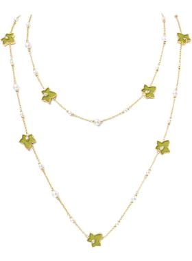 【AHALOLO合作联名款】Lola Rose罗拉玫瑰常青藤项链绿纹石设计