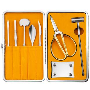 蟹八件家用吃蟹专用工具剥螃蟹钳夹拆大闸蟹剪刀针神器礼盒装套装