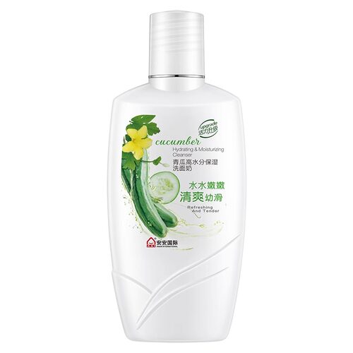 安安金纯青瓜洗面奶女深层清洁毛孔补水保湿安安黄瓜专柜国货正品