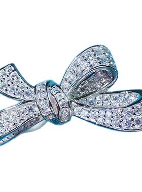 精致不对称蝴蝶戒指群镶碎钻