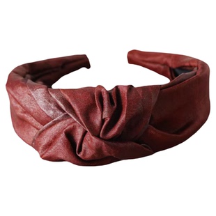 春季新款气质简约缎面打结拼色头箍925银针耳环头绳发夹发箍胸针