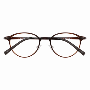 韩版茶色椭圆眼镜架女超轻学院风减龄小框可配度数近视防蓝光镜框