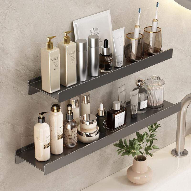 新品 浴室置物架厕所洗手洗漱台墙上壁挂式阳台免打孔卫生间收纳