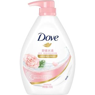 Dove/多芬舒缓水透沐浴露清爽美肤温和滋养玫瑰香氛持久留香730g