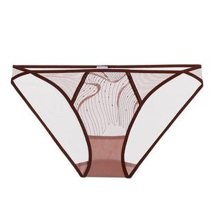 3条179元|爱慕奇域内裤女棉质里裆性感蕾丝低腰巴西裤AM22C331