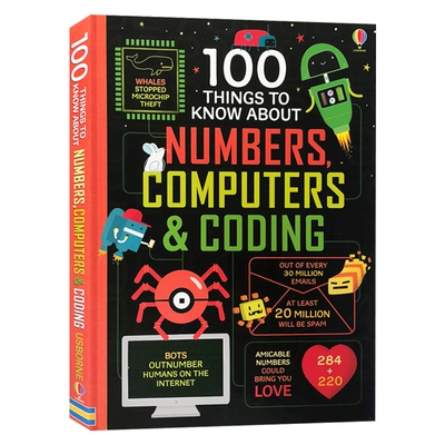 关于数字计算机编程的100件事 英文原版 精装 100 things to know about Numbers Computers Coding 尤斯伯恩 英文版儿童英语启蒙