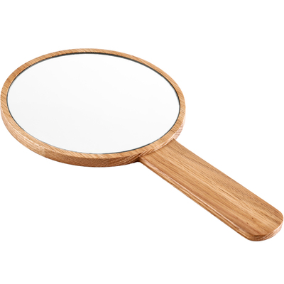 实木logo定制美容院专用手持镜子