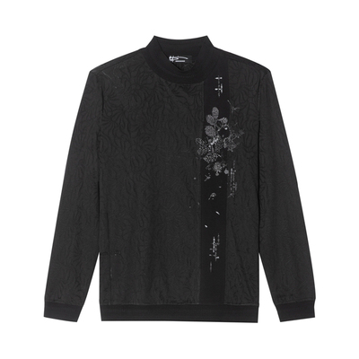 时尚印花百搭针织衫长袖T恤