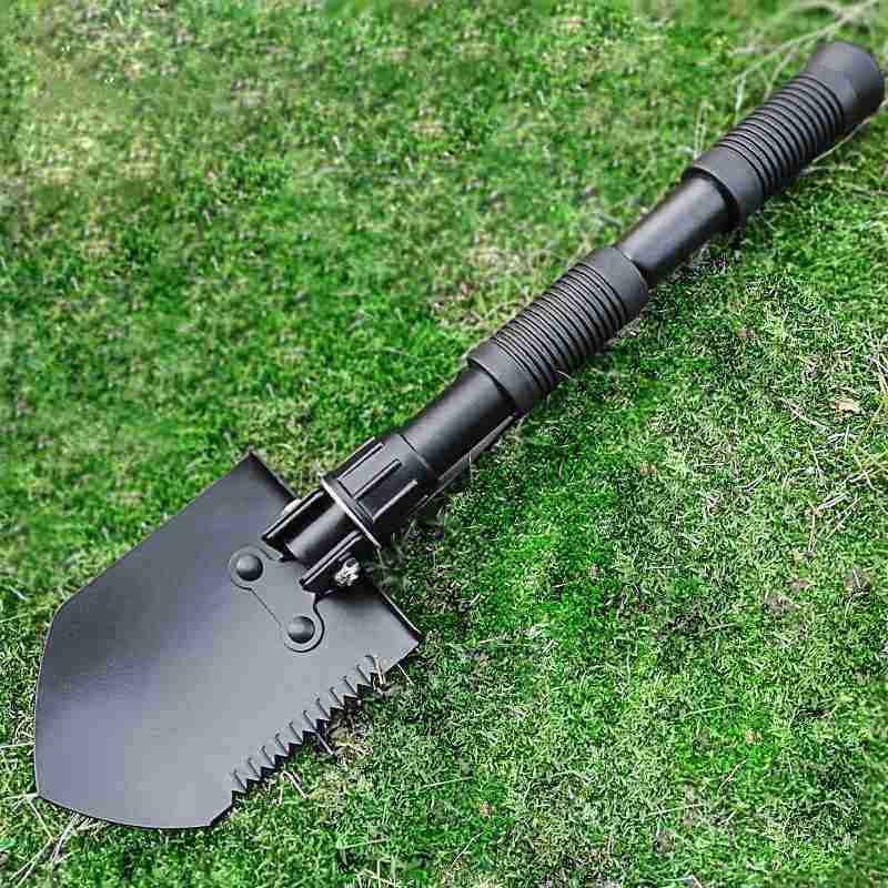 户外工兵铲多功能便携兵工铲子防身野营钓鱼折叠锰钢铁锹加厚锄头