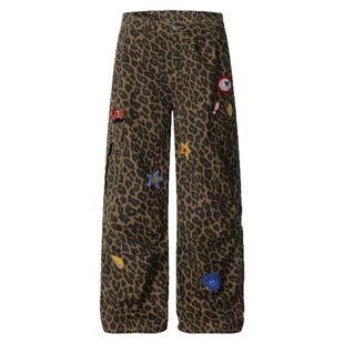 From Mars Cold life trendy retro leopard print design jeans