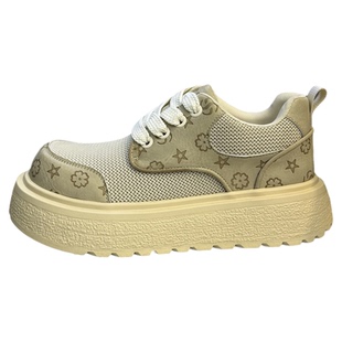 高级感潮牌厚底中帮马丁靴男新款26春季百搭网面透气增高休闲男鞋