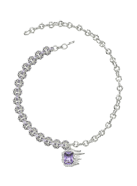 尤目yvmin涟漪春夏密镶银项链