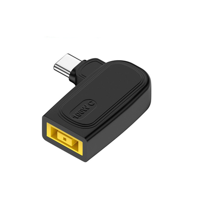 笔记本电脑电源适配器DC圆口转TypeC转接头方口母座转USB-C转换头