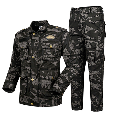 正品纯棉迷服彩套装男春秋军训服训练服户外工作服女耐磨长袖大码