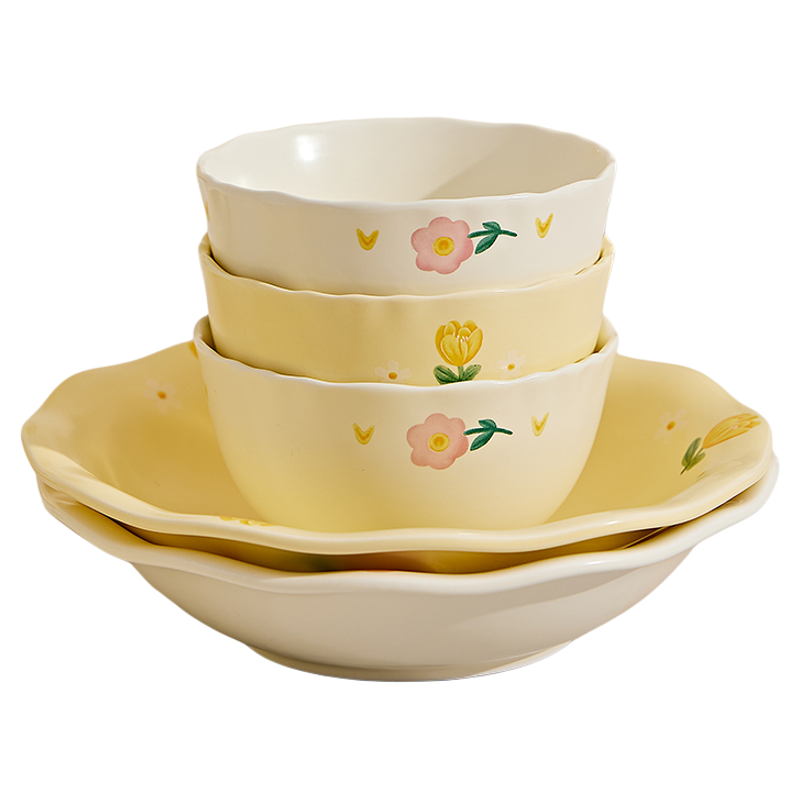 【简约奶油风】碗碟餐具套装家用