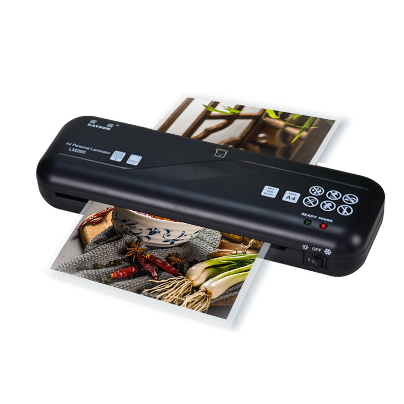雷盛A4塑封机照片家用小型过塑机LM285办公家用迷你压膜机相片卡片过胶机文件证书覆膜机相片纸塑封机