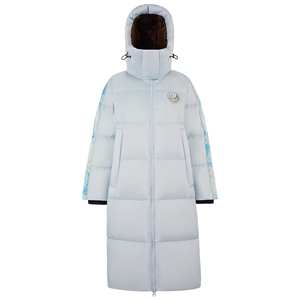 【热卖】波司登户外2023长款情侣羽绒服梵高联名男女冬季过膝外套