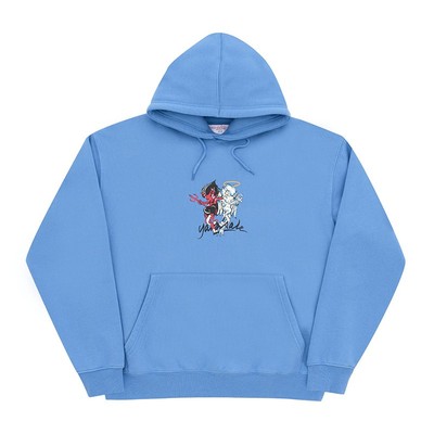 天使恶魔卡通印花yardsale帽衫