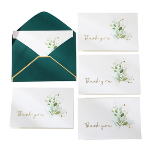 高级感通用贺卡教师节烫金创意生日祝福卡感谢卡折叠带信封小卡片