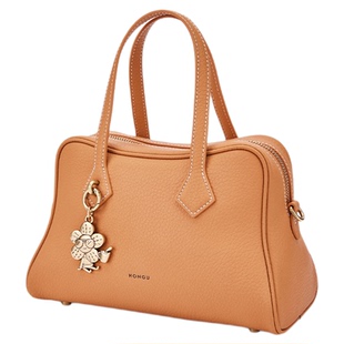 红谷包包女式2025新款时尚百搭牛皮单肩手提包外出休闲斜挎包女包