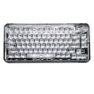 ColorReco F81机械键盘客制化三模全透明键帽女生办公静音键盘