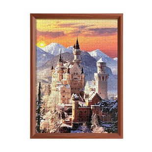 拼图裱框1000片相框挂墙70×50×75画框300片500块平图表匡架定制