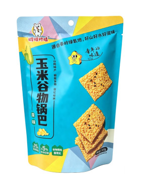 嘚噗哼嗑多味玉米锅巴100g/袋装 陕西特产网红粗粮锅巴解馋零食