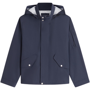 【防风防水】Tommy26春夏男装休闲可收纳帽立领轻薄运动夹克外套