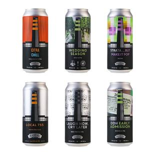 临期特价 美国进口精酿浑浊IPA黑烟囱啤酒世界四倍不期而遇473ml