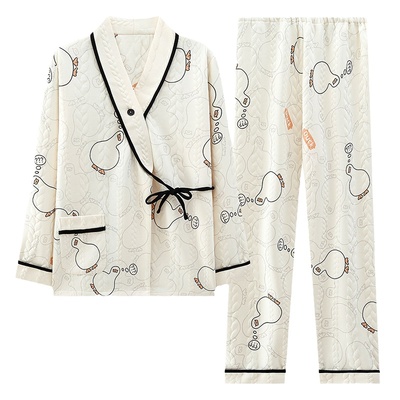 月子服秋冬纯棉a类产后孕妇家居服冬季可外穿产妇哺乳加厚空气棉