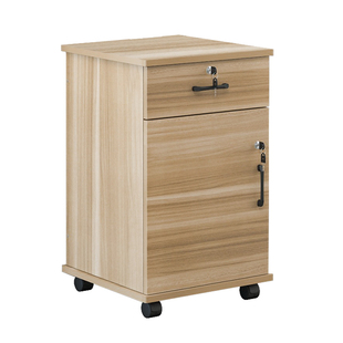 储物移动矮柜桌下小柜子木质办公柜落地式文件柜带锁收纳柜资料柜