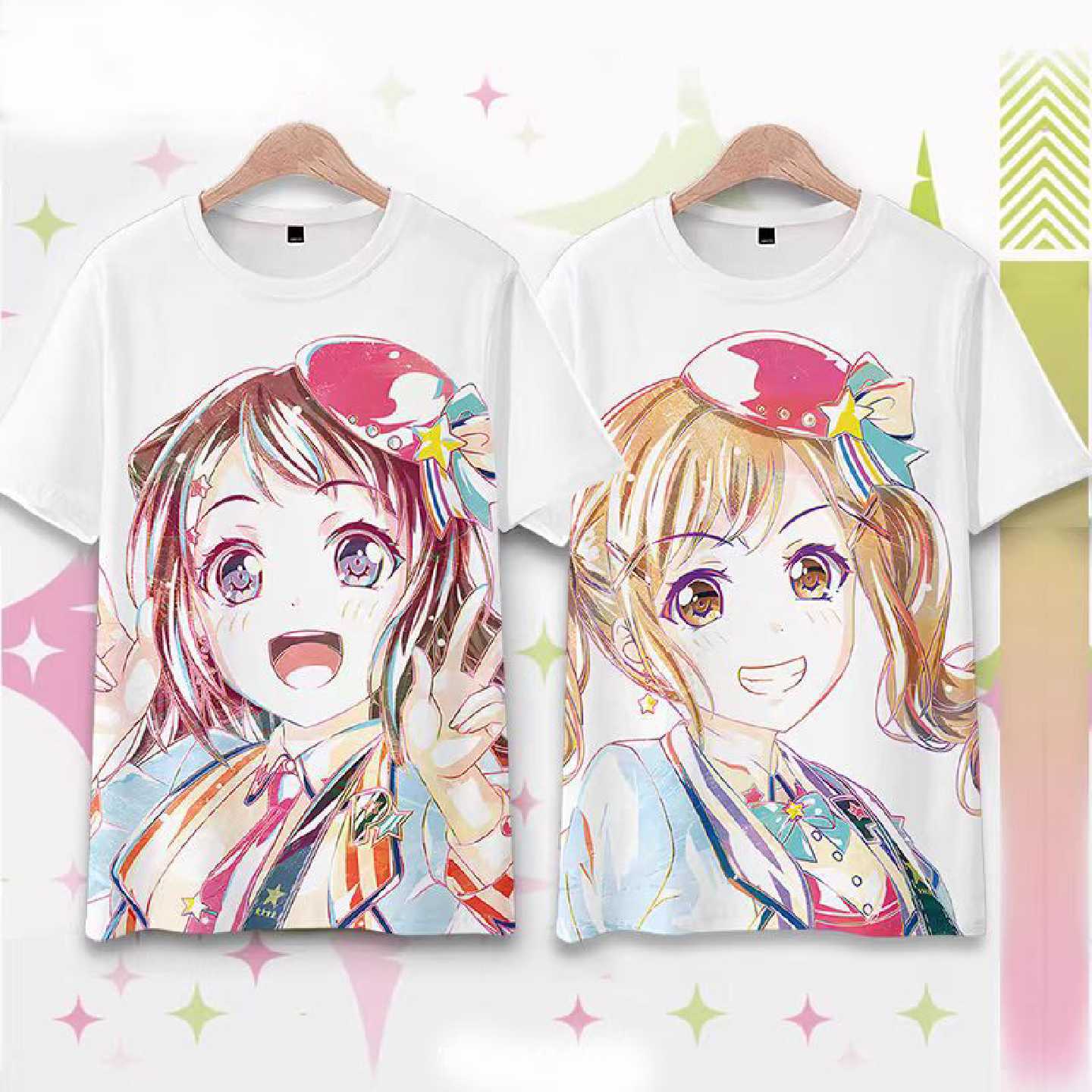 BanGDream Poppin Party短袖 户山香澄 T恤夏季宽松动漫痛衣服潮