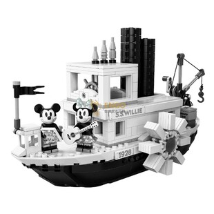 拼图拼搭21317迪士尼米奇老鼠威利号蒸汽船拼装中国积木女孩玩具