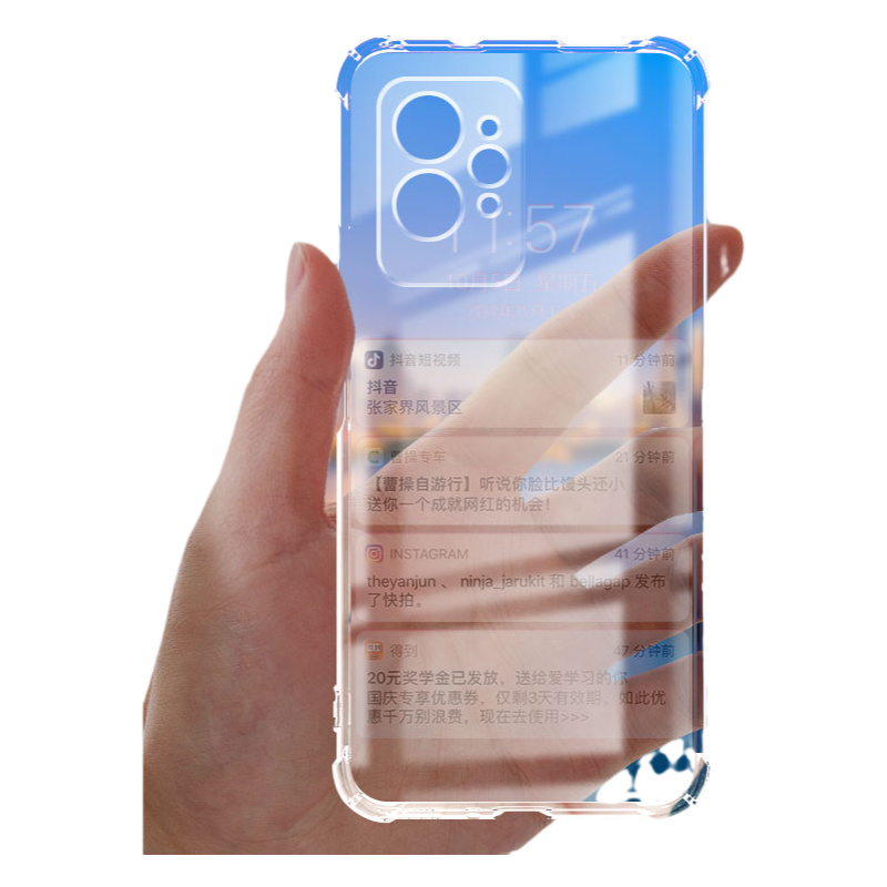 度泉气囊防摔适用oppo Realme真我GTneo2硅胶手机GTneo2t保护套gt2全包超薄软透明四角加厚镜头男女新款个性