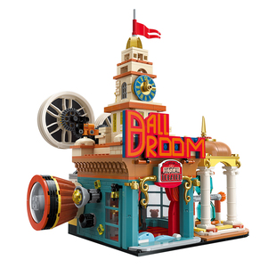 启蒙积木奇妙漫游上海街景东方明珠咖啡店厅摆件玩具生日礼物