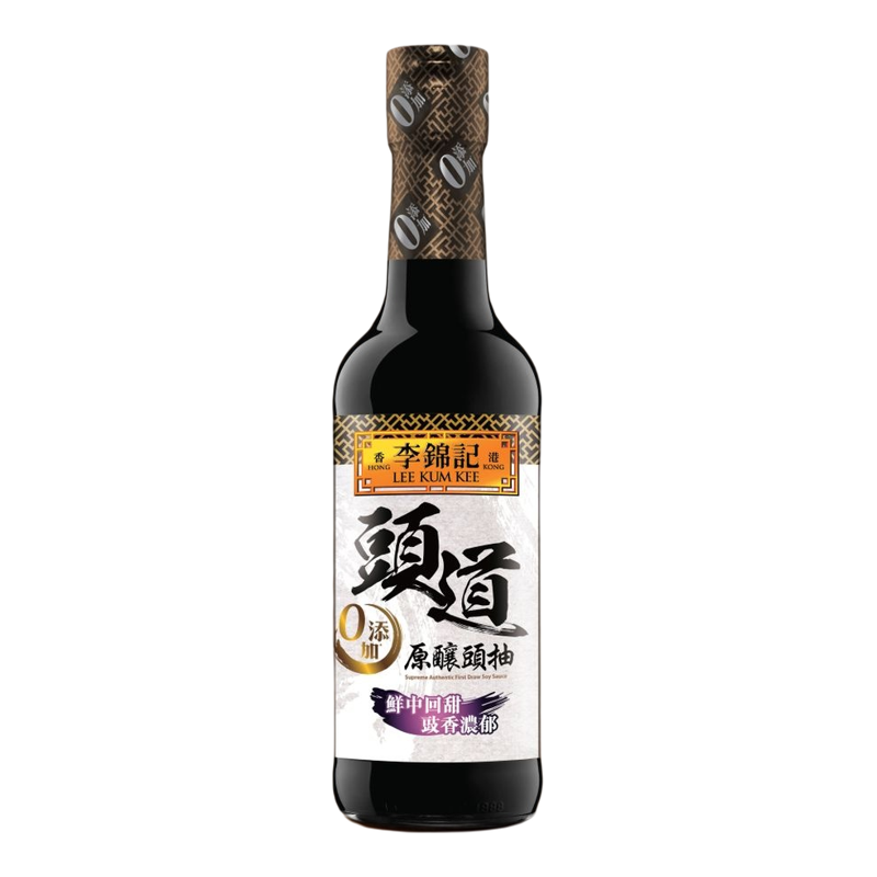 李锦记头道原酿头抽豉油生抽醬油500ml厨房烹饪酱料调料天然0添加