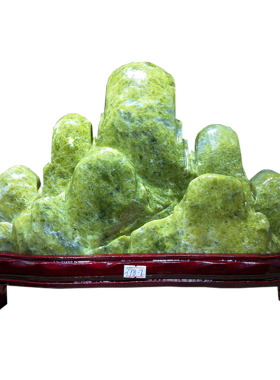 开运玉石摆件靠山石石