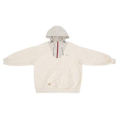 云朵工厂连帽拼接摇粒绒卫衣