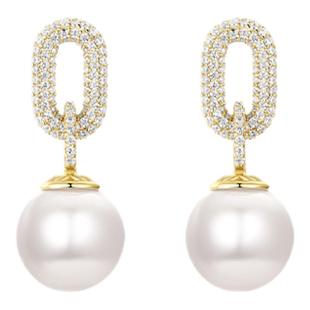 Orange Cube蜜豆珍珠耳饰女S925银耳环耳钉小众原创设计情侣礼物