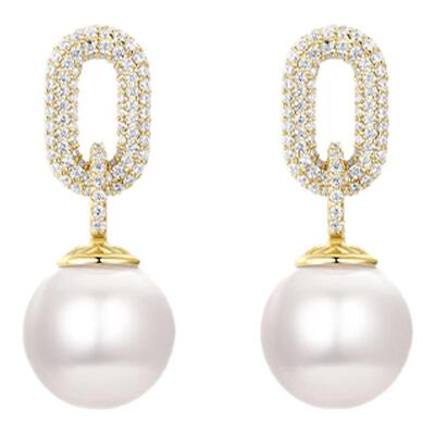 Orange Cube蜜豆珍珠耳饰女S925银耳环耳钉小众原创设计情侣礼物