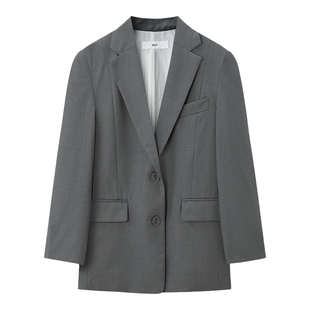 SLY 24冬季新品高级感简约通勤风廓形西装外套女030HAY30-0791